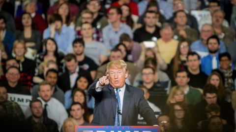 Milliardæren og presidentkandidaten Donald Trump under et kampanjemøte på konferansesenteret i Columbus. Foto: Ørjan F. Ellingvåg