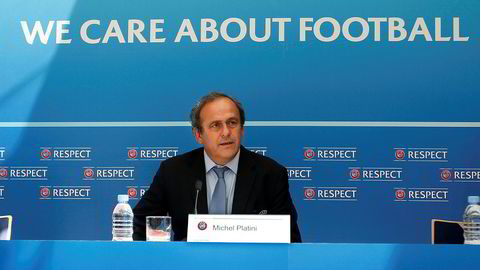 Tidligere UEFA-topp og fransk landslagspiller Michel Platini, her fra et arrangement i Monaco i 2015.