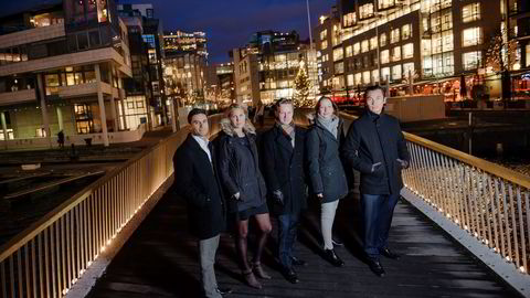 MAKROPANELET. Fra venstre: Shakeb Syed, Erica Blomgren, Bjørn Roger Wilhelmsen, Kjersti Haugland og Olav Chen. FOTO: Hampus Lundgren