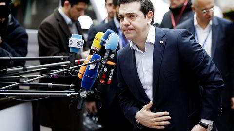 Hellas og kreditorene krangler igjen. Men sjeføkonom Harald Magnus Andreassen tror statsminister Aleksis Tsipras (bildet) til slutt blir enig med EU og IMF om en løsning. Her fra EU-Tyrkia toppmøtet i Brussel igår. Foto: Francois Lenoir/Reuters/NTB Scanpix