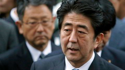 VIL HJELPE UKRAINA. Japans statsminister Abe Shinzo. Foto: Yuya Shino,Reuters/NTB Scanpix.