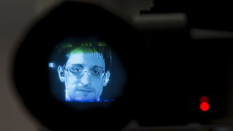 Edward Snowden, her avbildet i forbindelse med videolink-intervju fra Moskva ifjor. Foto: Andrew Kelly/Reuters/NTB Scanpix.