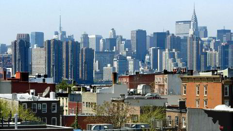 Manhattan Skyline ses her fra Williamsburg i Brooklyn, New York. Foto: