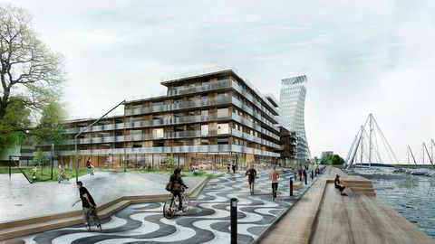 Det planlagte høyhuset i Sandnes skal bli 78 meter. Til sammenligning er Oslo Plaza 117 meter høyt.
