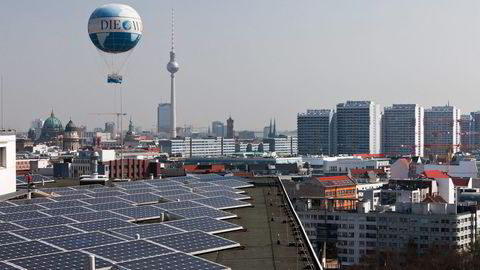 Arkivbilde. Bildet viser solcellepaneler i Berlin. Foto: Rolf Schulten,