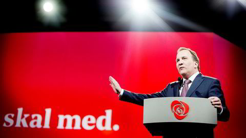 Sveriges statsminister og Sosialdemokratenes partileder Stefan Löfven leder målingene før valget i Sverige.