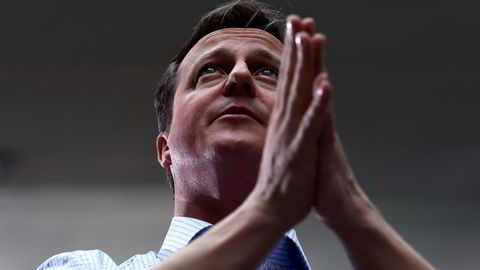 Valgdagsmålingen som ble offentliggjort 23.00 norsk tid i Storbritannia viser et solid flertall for det konservative regjeringspartiet. Foto: Toby Melville/Reuters/NTB Scanpix