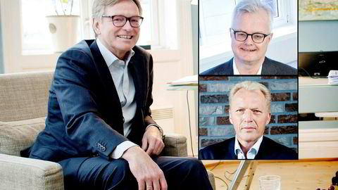 Stig Grimsgaard Andersen, styreleder i Silver. Innfelt: Rune Fløgstad (øverst) og Åge Westbø.