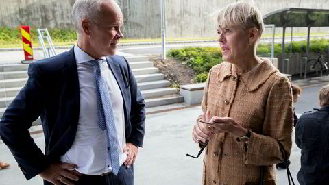 Oslos avgåtte utdanningsdirektør Astrid Søgnen sammen med kunnskaps- og integreringsminister Jan Tore Sanner ved skolestart på Brynseng skole tidligere i år.