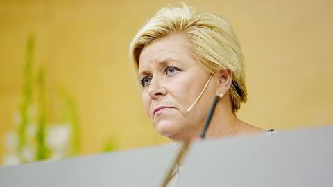 Finansminister Siv Jensen (Frp). Foto: Fredrik Bjerknes