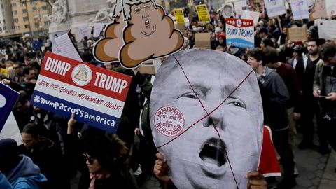 I den tradisjonelt demokrat-vennlige og liberale delstaten New York protesterte amerikanere mot Donald Trumps kampanje tidligere denne måneden. Foto: Eduardo Munoz Alvarez/Getty Images/AFP/NTB Scanpix