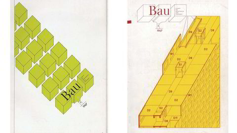 Begge foto: Bau magazine, design: Hans Hollein 
                  og Walter Pichler (venstre) og Oswald Oberhuber (høyre)