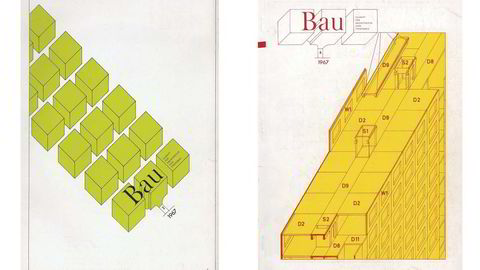 Begge foto: Bau magazine, design: Hans Hollein 
                  og Walter Pichler (venstre) og Oswald Oberhuber (høyre)