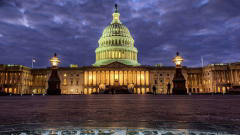 Kongressbygningen på Capitol Hill i Washington, D.C. i USA.