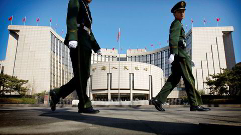 Det kinesiske bankvesenet ble nettopp verdens største etter å ha passert eurolandene. Her fra Kinas folkebank i Beijing.