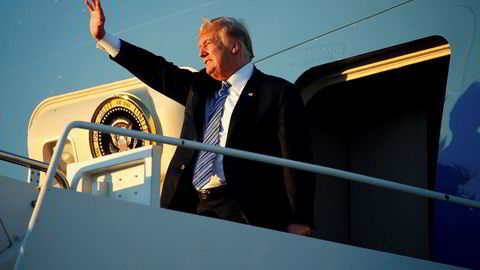 President Donald Trump ankom West Palm Beach i Florida på fredag.