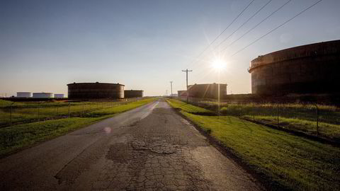 Oljeknutetpunktet Cushing, Oklahoma. Foto: Ørjan F. Ellingvåg
