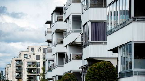 Forbrukerrådet støtter innstramninger på boliglån. Her Obos-leiligheter på Lambertseter i Oslo.