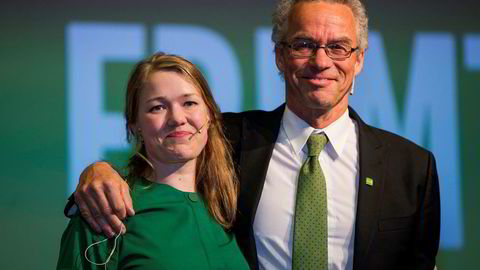 Miljøpartiet De Grønnes talspersoner Une Aina Bastholm og Rasmus Hansson kan juble over at partiet er over sperregrensen på en fersk meningsmåling.