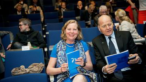 Telenor-sjef Sigve Brekke og Berit Svendsen.
