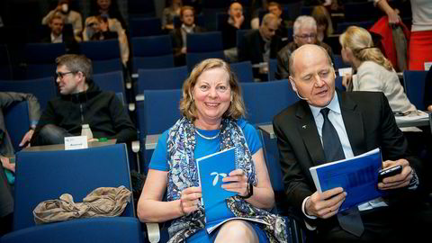 Telenor-sjef Sigve Brekke og Berit Svendsen.