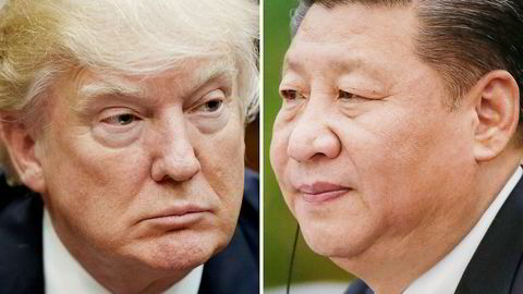 USAs president, Donald Trump (t.v.), og Kinas statsleder, Xi Jinping, stillingskrig kan stikke kjepper i hjulet for veksten i verdensøkonomien.