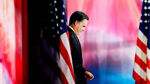 Mitt Romney jobber nå hardt for å hindre at partikamerat Donald Trump vinner presidentkandidatkampen. Don Emmert/ AFP/NTB Scanpix