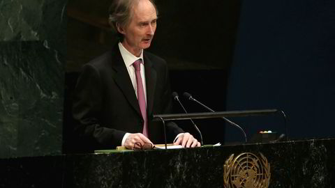 FNs spesialutsending for Syria, Geir O. Pedersen bes om å endre Syria-strategi.