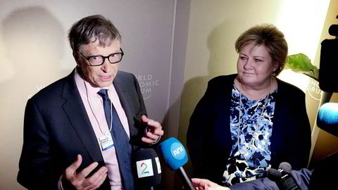 Under World Economic Forum i Davos møttes Bill Gates og statsminister Erna Solberg i forbindelse med lansering av en ny koalisjon for bekjempelse av epidemier.
