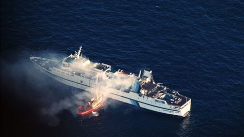 159 mennesker døde i brannen om bord på Scandinavian Star natt til lørdag 7. april 1990. Foto Per Løchen / NTB
