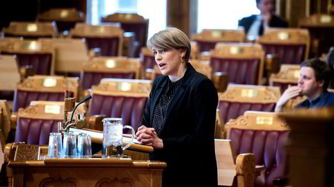 SVs Kari Elisabeth Kaski i finanskomiteen er uenig i forslaget fra regjeringen om at oljefondssjefen bør ansettes på åremål.