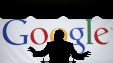 Teknologiselskapet Google leverte langt bedre enn ventet i andre kvartal i år. Her fra en seremoni tidligere i år, da selskapet annonserte milliardutbyggingen av sitt datasenter. Foto: David Goldman/AP/NTB Scanpix