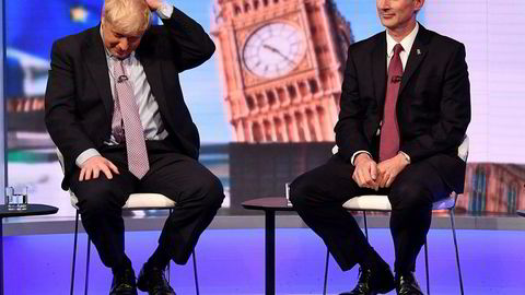 Boris Johnson og Jeremy Hunt appear på BBC-debatt tidligere denne uken.