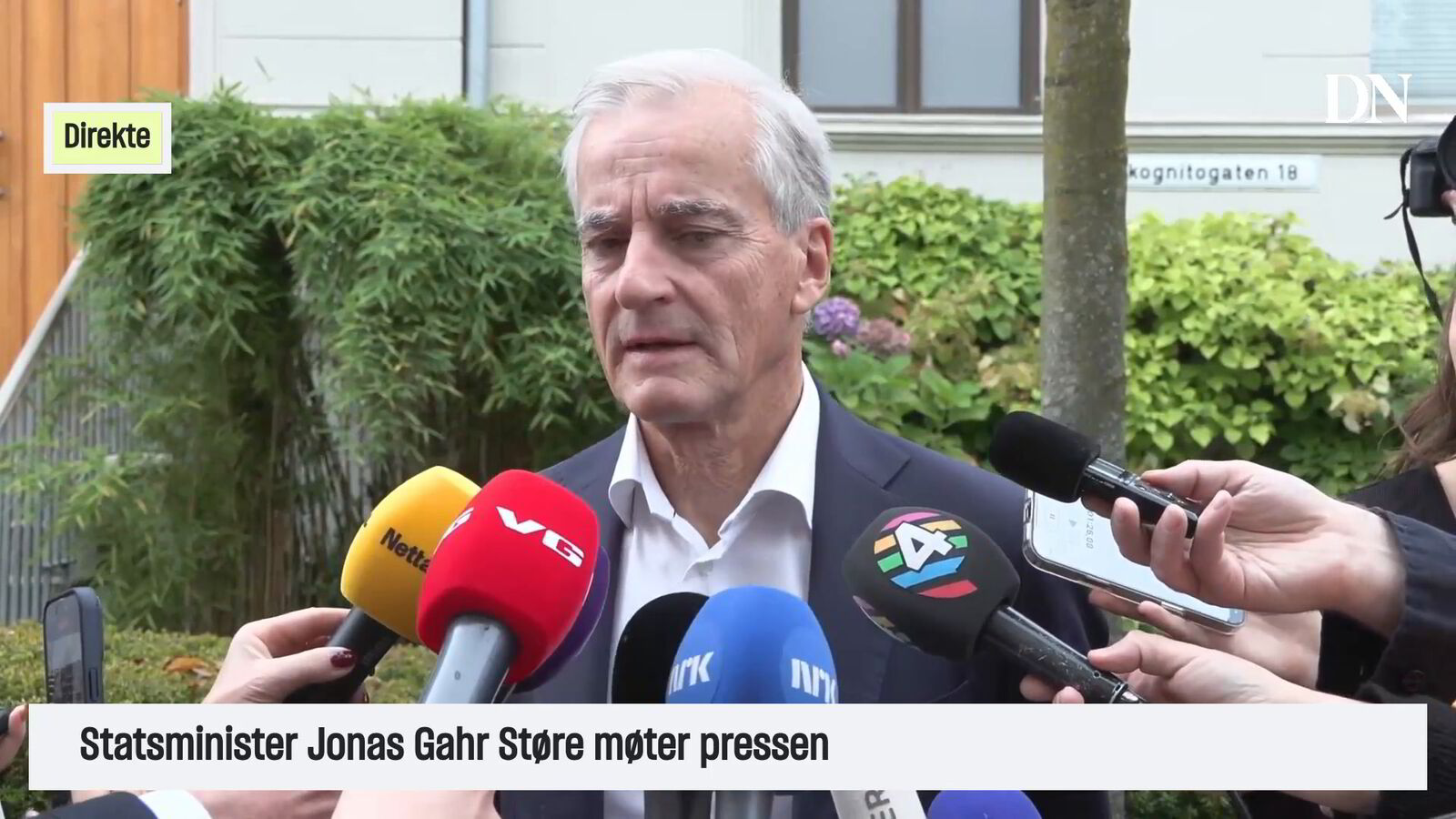 Hele sendingen: Jonas Gahr Støre møter pressen tirsdag morgen