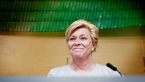 Finansminister Siv Jensen har i dag lagt frem revidert nasjonalbudsjett.