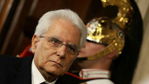 President Sergio Mattarella la i helgen ned veto mot utnevnelsen av Paolo Savona som ny finansminister.