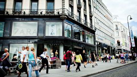 Kleskjeden Zara på Karl Johans gate.