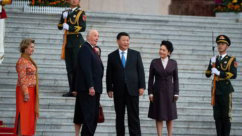 Kinas president Xi Jimping tok i mot det norske kongeparet tirsdag.