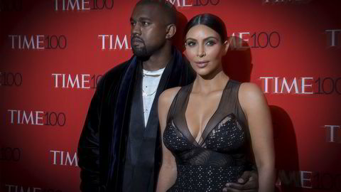 PÅ TOPP. Kim Kardashian var, sammen med fotballstjernen Lionel Messi, det vanligste personsøket i Google i året som gikk. Her er hun sammen med ektemannen Kanye West. FOTO: Reuters / NTB scanpix