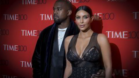 PÅ TOPP. Kim Kardashian var, sammen med fotballstjernen Lionel Messi, det vanligste personsøket i Google i året som gikk. Her er hun sammen med ektemannen Kanye West. FOTO: Reuters / NTB scanpix