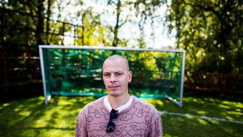 Håvard Melnæs redaktør i fotballmagasinet Josimar. Her fotografert på Voldsløkka fotballbane etter en reklameinnspilling.