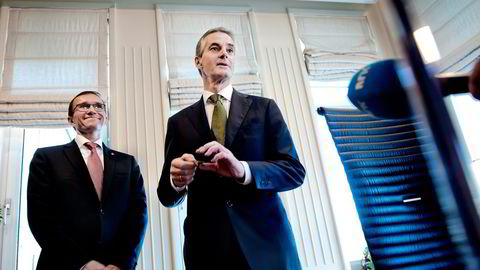 Fra venstre Espen Barth Eide og Jonas Gahr Støre. Foto: Silje Eide