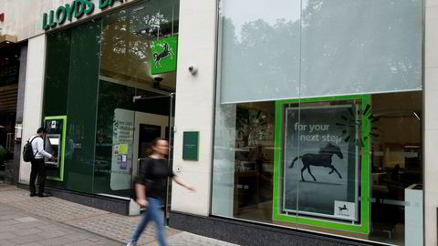 Britiske Lloyds Bank er blant de europeiske storbankene som kommer dårligst ut. Her filialen på Berkeley Square i London.