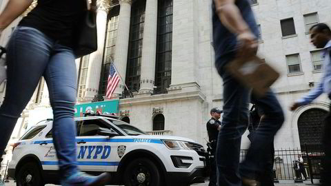 New York Stock Exchange (NYSE) i New York City. Amerikanske børser åpner opp fredag på gode jobbtall.