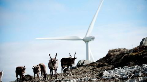 Sol- og vindrevolusjonen er i gang. Norge bør få med seg denne oppturen ved å flytte vår utenlandsformue fra fossil til global fornybar energiproduksjon, skriver artikkelforfatterne. Her fra Fakken vindpark på Vannøya.