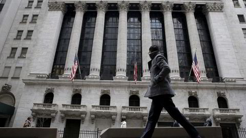 USA-børsene fortsetter fallet mandag, etter nedgang også fredag.   Illustrasjonsfoto: REUTERS/Brendan McDermid
