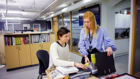 Leder Bodil Gilje (til høyre) i Bonnier Medias redaksjonsklubb har ledet forhandlingene om sluttvilkår på vegne av journalistene, sammen med styremedlem Julie Liljeroth i redaksjonsklubben.