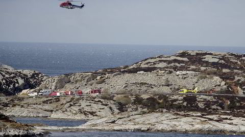 Helikopterstyrten ved Turøy. Foto: