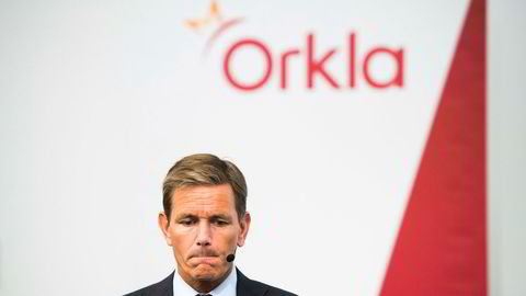 Konsernsjef Peter A. Ruzicka i Orkla presenterte kvartalsresultatet til selskapet fredag morgen.