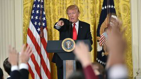 «The news is fake because so much of the news is fake», sa USAs 45. president. Donald Trumps tirader mot «mainstream media» eskalerte etter en oppsiktsvekkende pressekonferanse i februar 2017.